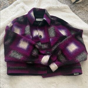 IRO Purple and Black Checkered Jacket